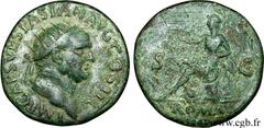 VESPASIEN (1/07/69-24/06/79) Titus Flavius Sabinus Vespasianus Dupondius 71 N° brm_115350 Date : 71 Nom de l'atelier : Rome Métal : cuivre Diamètre : 27,00mm Axe des coins : 7h. Poids : 14,65g.   Etat