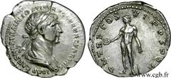 TRAJAN (27/10/97-8/08/117) Marcus Ulpius Traianus Auguste (25/01/98-8/08/117) Denier 116 N° brm_115384 Date : 116 Nom de l'atelier : Rome Métal : argent Diamètre : 19,00mm Axe des coins : 6h. Poids : 