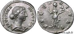 FAUSTINE JEUNE (+175) Annia Galeria Faustina Augusta (146-175) Denier 156-161 N° brm_115482 Date : 156-161 Nom de l'atelier : Rome Métal : argent Diamètre : 18,50mm Axe des coins : 6h. Poids : 3,15g. 