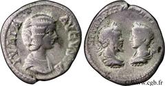 JULIA DOMNA, SEPTIME SEVERE et CARACALLA Denier 201 N° brm_115550 Date : 201 Nom de l'atelier : Rome Métal : argent Diamètre : 19,00mm Axe des coins : 12h. Poids : 2,69g. Degré de rareté : R3 Etat de 