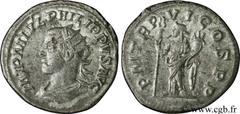 PHILIPPE II (05/244-09/249) Marcus Julius Philippus Auguste (04/247-09/249) Antoninien 249 N° brm_115676 Date : 249 Nom de l'atelier : Antioche Métal : billon Diamètre : 21,50mm Axe des coins : 6h. Po