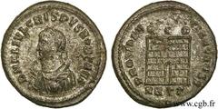 CRISPUS (1/04/317-09/326) Flavius Julius Crispus César (317-326) Follis ou nummus 317 N° brm_119944 Date : 317 Nom de l'atelier : Héraclée Métal : cuivre Diamètre : 20mm Axe des coins : 12h. Poids : 3
