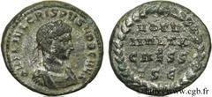 CRISPUS (1/04/317-09/326) Flavius Julius Crispus César (317-326) Centenionalis ou nummus 319 N° brm_122552 Date : 319 Nom de l'atelier : Thessalonique Métal : cuivre Diamètre : 18,00mm Axe des coins :