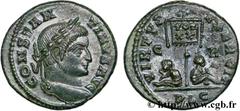 CONSTANTIN Ier LE GRAND (25/07/306-22/05/337) Flavius Valerius Constantinus Auguste (25/12/307-22/05/337) Centenionalis ou nummus 321 N° brm_123146 Date : 321 Nom de l'atelier : Lyon Métal : cuivre Di