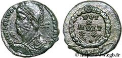 JULIEN II LE PHILOSOPHE (6/11/355-26/06/363) Flavius Claudius Julianus Auguste (02/360-26/06/363) Maiorina ou nummus, (PB, ئ 3) 362-363 N° brm_123202 Date : 362-363 Nom de l'atelier : Aquilée Métal : 