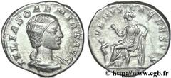 JULIA SOEMIAS (+222) Julia Soوmias Mère d'Elagabal, fille de Julia Maésa, sœur de Julia Mamée - Augusta (219-222) Denier 219 N° brm_123276 Date : 219 Nom de l'atelier : Rome Métal : argent Diamètre : 