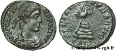 CONSTANS (25/12/335-18/01/350) Flavius Julius Constans Auguste (9/09/337-18/01-350) Demi-maiorina, (PB, ئ 3) 348-350 N° brm_123343 Date : 348-350 Nom de l'atelier : Siscia Métal : cuivre Diamètre : 17