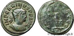 CARIN (10/282-09/285) Marcus Aurelius Carinus Auguste (03/283-09/285) Aurelianus 07/283-11/284 N° brm_123726 Date : 07/283-11/284 Nom de l'atelier : Rome Métal : billon Diamètre : 22mm Axe des coins :