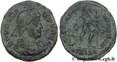 VALENS (28/03/364-9/08/378) Flavius Valens Nummus, (PB, ئ 3) 364-367 N° brm_125803 Date : 364-367 Nom de l'atelier : Siscia Métal : cuivre Diamètre : 19,5mm Axe des coins : 12h. Poids : 2,75g. Degré d