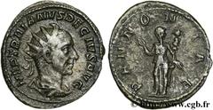 TRAJAN DECE (07/249-06/251) Caius Messius Quintus Traianus Decius Antoninien 249 N° brm_126228 Date : 249 Nom de l'atelier : Rome Métal : billon Diamètre : 22mm Axe des coins : 6h. Poids : 3,73g. Degr