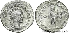 TRAJAN DECE (07/249-06/251) Caius Messius Quintus Traianus Decius Antoninien 249 N° brm_126238 Date : 249 Nom de l'atelier : Rome Métal : billon Diamètre : 21mm Axe des coins : 1h. Poids : 3,82g. Degr