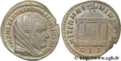 MAXIMIEN HERCULE (+310) Restitution par Constantin Ier Follis ou nummus 310-311 N° brm_126412 Date : 310-311 Nom de l'atelier : Rome Métal : cuivre Diamètre : 24mm Axe des coins : 6h. Poids : 4,94g. D