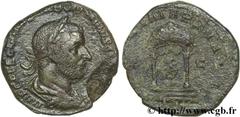 TREBONIEN GALLE (06/251-06/253) Caius Vibius Trebonianus Gallus Sesterce fin 251 - mi 252 N° brm_126478 Date : fin 251 - mi 252 Nom de l'atelier : Rome Métal : cuivre Diamètre : 28mm Axe des coins : 1