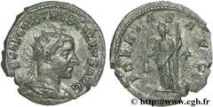 TREBONIEN GALLE (06/251-06/253) Caius Vibius Trebonianus Gallus Antoninien mi-fin 252 N° brm_126487 Date : mi-fin 252 Nom de l'atelier : Rome Métal : billon Diamètre : 21mm Axe des coins : 12h. Poids 