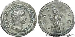 TREBONIEN GALLE (06/251-06/253) Caius Vibius Trebonianus Gallus Antoninien fin 252 N° brm_126499 Date : fin 252 Nom de l'atelier : Rome Métal : billon Diamètre : 22mm Axe des coins : 12h. Poids : 4,46