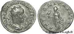 TREBONIEN GALLE (06/251-06/253) Caius Vibius Trebonianus Gallus Antoninien mi 253 N° brm_126521 Date : mi 253 Nom de l'atelier : Rome Métal : billon Diamètre : 21mm Axe des coins : 6h. Poids : 4,04g. 