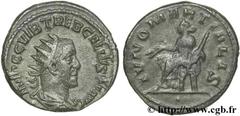 TREBONIEN GALLE (06/251-06/253) Caius Vibius Trebonianus Gallus Antoninien fin 252 - mi 253 N° brm_126532 Date : fin 252 - mi 253 Nom de l'atelier : Antioche Métal : billon Diamètre : 22mm Axe des coi