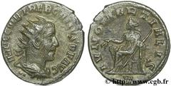 TREBONIEN GALLE (06/251-06/253) Caius Vibius Trebonianus Gallus Antoninien fin 252 - mi 253 N° brm_126549 Date : fin 252 - mi 253 Nom de l'atelier : Antioche Métal : billon Diamètre : 21mm Axe des coi