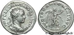 ELAGABAL (16/05/218-12/03/222) Marcus Aurelius Antoninus Antoninien 218 N° brm_126593 Date : 218 Nom de l'atelier : Rome Métal : argent Diamètre : 22mm Axe des coins : 12h. Poids : 4,45g. Degré de rar