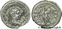 ELAGABAL (16/05/218-12/03/222) Marcus Aurelius Antoninus Denier 09-12/219 N° brm_126596 Date : 09-12/219 Nom de l'atelier : Rome Métal : argent Diamètre : 20mm Axe des coins : 12h. Poids : 3,04g.   Et