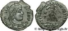 VALENS (28/03/364-9/08/378) Flavius Valens Nummus, (PB, ئ 3) 367-375 N° brm_126681 Date : 367-375 Nom de l'atelier : Siscia Métal : cuivre Diamètre : 19mm Axe des coins : 12h. Poids : 2,46g. Etat de c