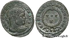 CONSTANTIN II (1/03/317-04/340) Flavius Claudius Julius Constantinus César (1/03/317-9/09/337) Centenionalis ou nummus 324 N° brm_127415 Date : 324 Nom de l'atelier : Trèves Métal : cuivre Diamètre : 