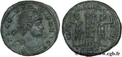 CONSTANS (25/12/333-18/01/350) Flavius Julius Constans César (25/12/333-9/09/337) Centenionalis ou nummus 334-335 N° brm_127518 Date : 334-335 Nom de l'atelier : Siscia Métal : cuivre Diamètre : 18mm 