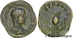 MAXIME CESAR (+238) Caius Iulius Verus Maximus César (236-238) Sesterce 236 N° brm_130340 Date : 236 Nom de l'atelier : Rome Métal : cuivre Diamètre : 31,00mm Axe des coins : 12h. Poids : 20,38g. Degr