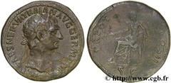 TRAJAN (27/10/97-8/08/117) Marcus Ulpius Traianus Auguste (25/01/98-8/08/117) Sesterce 98 N° brm_130386 Date : 98 Nom de l'atelier : Rome Métal : bronze Diamètre : 33,00mm Axe des coins : 6h. Poids : 