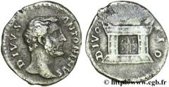 ANTONIN LE PIEUX (+7/03/161) Divus Antoninus Consécration de Marc Aurèle et de Lucius Vérus Denier 161 N° brm_130394 Date : 161 Nom de l'atelier : Rome Métal : argent Diamètre : 17,00mm Axe des coins 