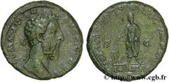 COMMODE (166-31/12/192) Lucius Aurelius Commodus Auguste (17/03/180-31/12/192) As 185 N° brm_130401 Date : 185 Nom de l'atelier : Rome Métal : cuivre Diamètre : 25,00mm Axe des coins : 6h. Poids : 10,
