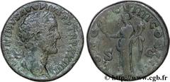 ANTONIN LE PIEUX (25/02/138-7/03/161) Titus Aurelius Fulvus Boionius Arrius Antoninus Auguste (10/07/138-7/03/161) Sesterce 160-161 N° brm_130876 Date : 160-161 Nom de l'atelier : Rome Métal : cuivre 