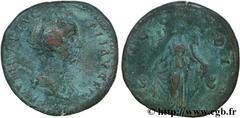 FAUSTINE JEUNE (+175) Annia Galeria Faustina Augusta (146-175) Sesterce après 141 N° brm_130880 Date : après 141 Nom de l'atelier : Rome Métal : cuivre Diamètre : 31,00mm Axe des coins : 6h. Poids : 2