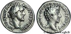 ANTONIN et MARC AURELE CESAR (140-161) Antoninus Pius, Marcus Aurelius Cوsar Denier 141 N° brm_136426 Date : 141 Nom de l'atelier : Rome Métal : argent Diamètre : 17,5mm Axe des coins : 1h. Poids : 3,