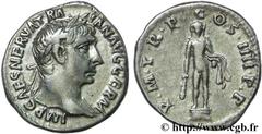 TRAJAN (27/10/97-8/08/117) Marcus Ulpius Traianus Auguste (25/01/98-8/08/117) Denier 102 N° brm_136633 Date : 102 Nom de l'atelier : Rome Métal : argent Diamètre : 18,5mm Axe des coins : 7h. Poids : 2