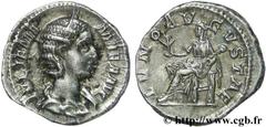 JULIA MAMEE (+235) Julia Mamaea Fille de Julia Mوsa, mère d'Alexandre Sévère - Augusta (221-235) Denier 222 N° brm_136660 Date : 222 Nom de l'atelier : Rome Métal : argent Diamètre : 18,5mm Axe des co