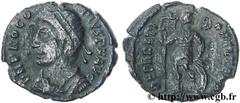 PROCOPE (28/09/365-27/05/366) Procopius Maiorina ou nummus, (PB, ئ 3) 365-366 N° brm_137292 Date : 365-366 Nom de l'atelier : Héraclée Métal : cuivre Diamètre : 17,5mm Axe des coins : 12h. Poids : 3,3