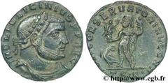 LICINIUS Ier (11/08/308-09/324) Valerius Licinianus Licinius Follis ou nummus 312-313 N° brm_138264 Date : 312-313 Nom de l'atelier : Thessalonique Métal : cuivre Diamètre : 22,5mm Axe des coins : 6h.