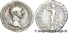 TRAJAN (27/10/97-8/08/117) Marcus Ulpius Traianus Auguste (25/01/98-8/08/117) Denier 116 N° brm_148917 Date : 116 Nom de l'atelier : Rome Métal : argent Diamètre : 19mm Axe des coins : 7h. Poids : 3,3