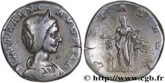 JULIA MAESA (+223 ou 226) Julia Mوsa Sœur de Julia Domna, mère de Julia Soémias et de Julia Mamée, grand-mère d'Elagabal et d'Alexandre Sévère - Augusta (218-223/226) Sesterce 218-220 N° brm_148999 Da