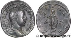 ALEXANDRE SEVERE (10/05/221-22/03/235) Marcus Aurelius Severus Alexander Auguste (13/03/222-22/02/235) Sesterce 232 N° brm_149001 Date : 232 Nom de l'atelier : Rome Métal : bronze Diamètre : 31,5mm Ax