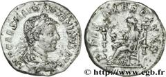 ELAGABAL (16/05/218-12/03/222) Marcus Aurelius Antoninus Denier 218 N° brm_152826 Date : 218 Nom de l'atelier : Rome Métal : argent Diamètre : 18mm Axe des coins : 6h. Poids : 2,85g. Degré de rareté :