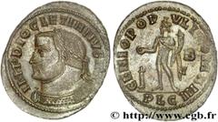 DIOCLETIEN (20/11/284-1/05/305) Caius Aurelius Valerius Diocletianus Auguste (20/11/284-1/05/305) Follis ou nummus 302-304 N° brm_152953 Date : 302-304 Nom de l'atelier : Lyon Métal : cuivre Diamètre 