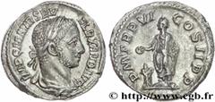 ALEXANDRE SEVERE (10/05/221-22/03/235) Marcus Aurelius Severus Alexander Auguste (13/03/222-22/02/235) Denier 227 N° brm_153009 Date : 227 Nom de l'atelier : Rome Métal : argent Diamètre : 19,00mm Axe