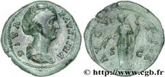 FAUSTINE MERE (+141) Annia Galeria Faustina Consécration d'Antonin le Pieux Dupondius après 148 N° brm_153044 Date : après 148 Nom de l'atelier : Rome Métal : cuivre Diamètre : 27,50mm Axe des coins :