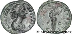 FAUSTINE JEUNE (+175) Annia Galeria Faustina Augusta (146-175) Dupondius c. 170 - 175 N° brm_153046 Date : c. 170 - 175 Nom de l'atelier : Rome Métal : cuivre Diamètre : 25,50mm Axe des coins : 12h. P