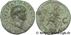VESPASIEN (1/07/69-24/06/79) Titus Flavius Sabinus Vespasianus Dupondius 71 N° brm_153864 Date : 71 Nom de l'atelier : Rome Métal : bronze Diamètre : 27,5mm Axe des coins : 6h. Poids : 14,54g. Degré d
