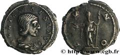 JULIA MAESA (+223 ou 226) Julia Mوsa Sœur de Julia Domna, mère de Julia Soémias et de Julia Mamée, grand-mère d'Elagabal et d'Alexandre Sévère - Augusta (218-223/226) Denier 218-219 N° brm_154813 Date