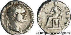 VESPASIEN (1/07/69-24/06/79) Titus Flavius Sabinus Vespasianus Denier 70 N° brm_154836 Date : 70 Nom de l'atelier : Rome Métal : argent Diamètre : 16,5mm Axe des coins : 6h. Poids : 3,48g. Degré de ra