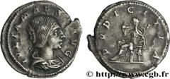 JULIA MAESA (+223 ou 226) Julia Mوsa Sœur de Julia Domna, mère de Julia Soémias et de Julia Mamée, grand-mère d'Elagabal et d'Alexandre Sévère - Augusta (218-223/226) Denier 222 N° brm_154862 Date : 2